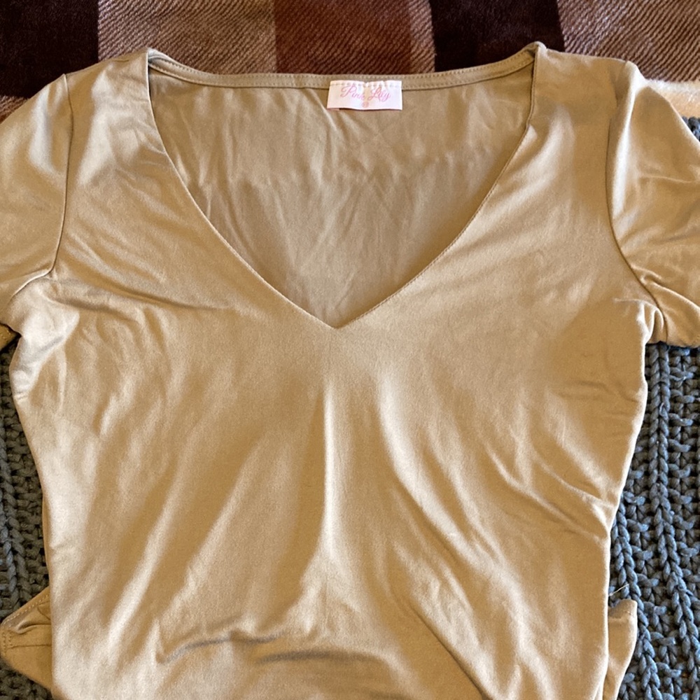 Pink Lily | Free Soul Short Sleeve Bodysuit, Size XS - NWT - Picture 5 of 7